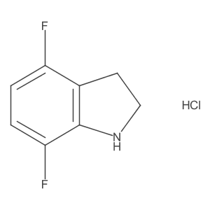 4,7-difluoro-2,3-dihydro-1H-indole hydrochloride结构式