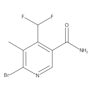 6-Bromo-4-(difluoromethyl)-5-methylnicotinamide结构式