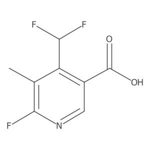 4-(Difluoromethyl)-6-fluoro-5-methylnicotinic acid结构式