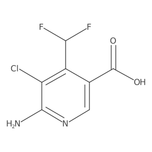 6-Amino-5-chloro-4-(difluoromethyl)nicotinic acid Structure