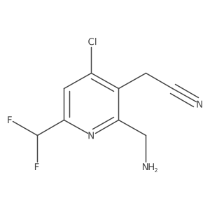 2-(Aminomethyl)-4-chloro-6-(difluoromethyl)pyridine-3-acetonitrile结构式