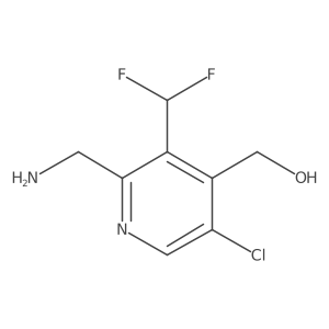 2-(Aminomethyl)-5-chloro-3-(difluoromethyl)pyridine-4-methanol结构式