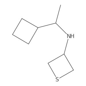 (R)-N-(1-Cyclobutylethyl)thietan-3-amine Structure