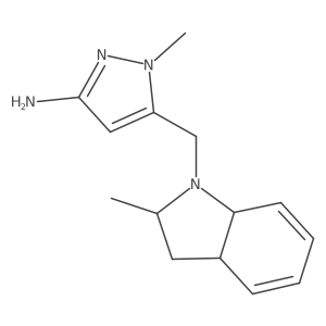 1-methyl-5-[(2-methyl-2,3,3a,7a-tetrahydro-1H-indol-1-yl)methyl]-1H-pyrazol-3-amine Structure