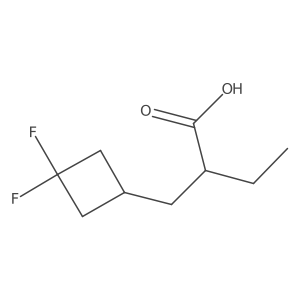 2-[(3,3-Difluorocyclobutyl)methyl]butanoic acid结构式