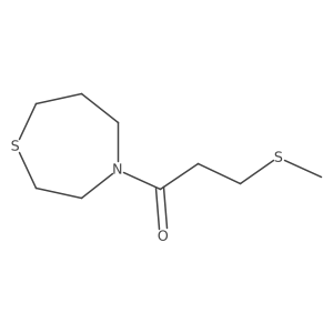 3-Methylsulfanyl-1-(1,4-thiazepan-4-yl)propan-1-one结构式
