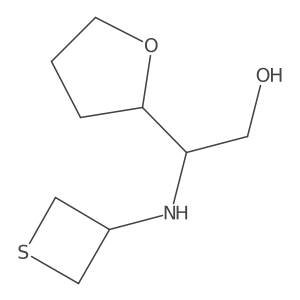 2-(Tetrahydrofuran-2-yl)-2-(thietan-3-ylamino)ethan-1-ol结构式