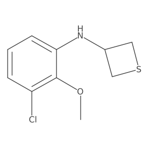 N-(3-Chloro-2-methoxyphenyl)thietan-3-amine结构式