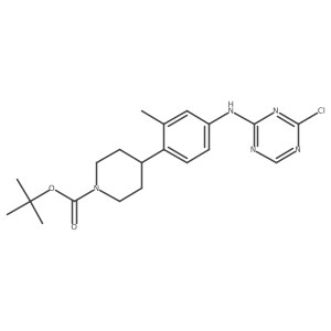 Tert-butyl 4-(4-(4-chloro-1,3,5-triazin-2-ylamino)-2-methylphenyl)piperidine-1-carboxylate Structure