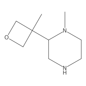 1-Methyl-2-(3-methyloxetan-3-yl)piperazine结构式