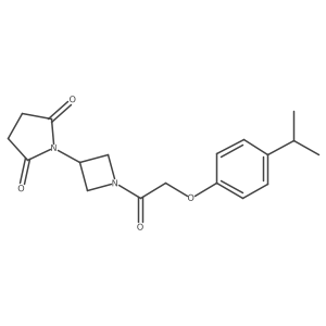 1-(1-{2-[4-(Propan-2-yl)phenoxy]acetyl}azetidin-3-yl)pyrrolidine-2,5-dione Structure