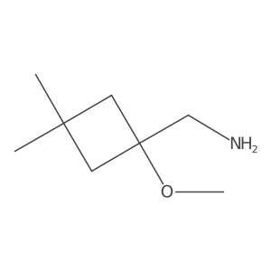 (1-Methoxy-3,3-dimethylcyclobutyl)methanamine结构式