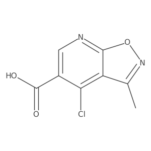 4-Chloro-3-methyl-[1,2]oxazolo[5,4-b]pyridine-5-carboxylic acid结构式