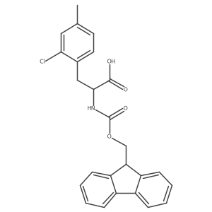 (2R)-3-(2-chloro-4-methyl-phenyl)-2-(9H-fluoren-9-ylmethoxycarbonylamino)propanoic acid Structure