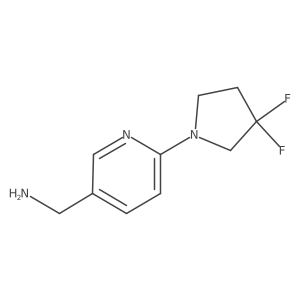 6-(3,3-Difluoro-1-pyrrolidinyl)-3-pyridinemethanamine结构式