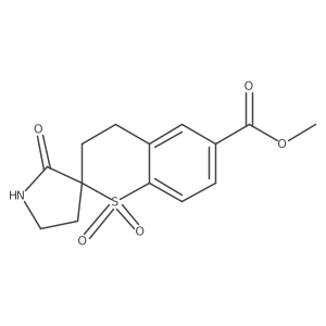 Methyl 2-oxospiro[pyrrolidine-3,2'-thiochromane]-6'-carboxylate 1',1'-dioxide Structure
