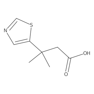 3-Methyl-3-(1,3-thiazol-5-yl)butanoic acid Structure