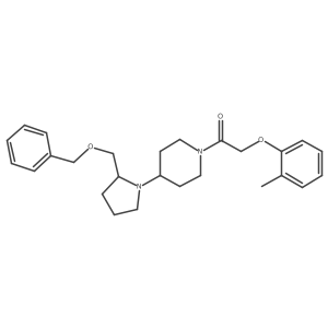 1-(4-(2-((Benzyloxy)methyl)pyrrolidin-1-yl)piperidin-1-yl)-2-(o-tolyloxy)ethanone结构式