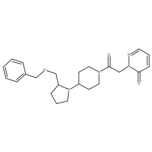 2-(2-(4-(2-((benzyloxy)methyl)pyrrolidin-1-yl)piperidin-1-yl)-2-oxoethyl)pyridazin-3(2H)-one结构式