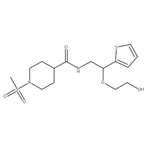 N-(2-(2-hydroxyethoxy)-2-(thiophen-2-yl)ethyl)-1-(methylsulfonyl)piperidine-4-carboxamide Structure