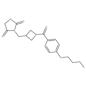 3-((1-(4-Butoxybenzoyl)azetidin-3-yl)methyl)oxazolidine-2,4-dione Structure
