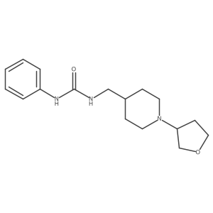 1-Phenyl-3-((1-(tetrahydrofuran-3-yl)piperidin-4-yl)methyl)urea结构式
