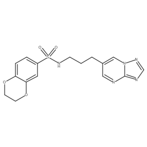 N-(3-([1,2,4]triazolo[1,5-a]pyrimidin-6-yl)propyl)-2,3-dihydrobenzo[b][1,4]dioxine-6-sulfonamide结构式
