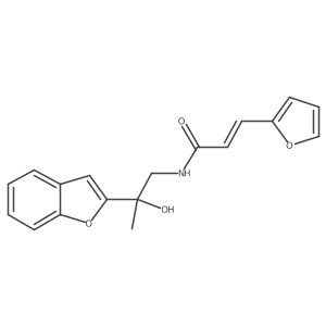 (E)-N-(2-(benzofuran-2-yl)-2-hydroxypropyl)-3-(furan-2-yl)acrylamide Structure