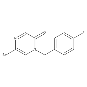 5-Bromo-1-(4-fluorobenzyl)pyrazin-2(1H)-one Structure