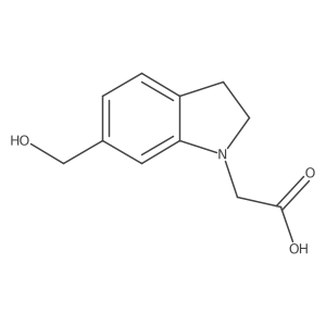 2-(6-(Hydroxymethyl)indolin-1-yl)acetic acid Structure