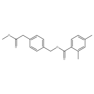 4-[[(2,4-Dimethylbenzoyl)oxy]methyl]benzeneacetic acid methyl ester结构式