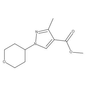methyl 3-methyl-1-(oxan-4-yl)-1H-pyrazole-4-carboxylate Structure
