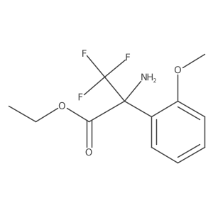 Ethyl 2-amino-3,3,3-trifluoro-2-(2-methoxyphenyl)propanoate结构式