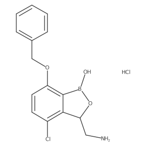 3-(aminomethyl)-7-(benzyloxy)-4-chlorobenzo[c][1,2]oxaborol-1(3H)-ol hydrochloride结构式