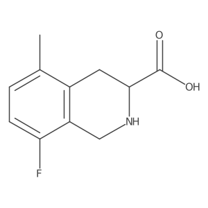 8-Fluoro-5-methyl-1,2,3,4-tetrahydroisoquinoline-3-carboxylic acid结构式