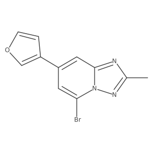 5-Bromo-7-(furan-3-yl)-2-methyl-[1,2,4]triazolo[1,5-a]pyridine结构式