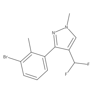 3-(3-bromo-2-methylphenyl)-4-(difluoromethyl)-1-methyl-1H-pyrazole Structure