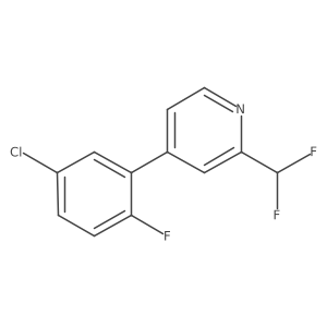 4-(5-Chloro-2-fluorophenyl)-2-(difluoromethyl)pyridine Structure