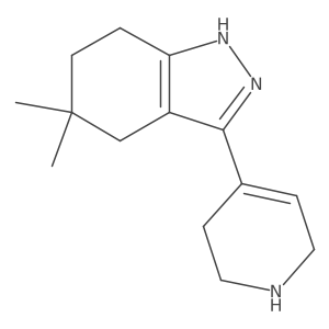 5,5-dimethyl-3-(1,2,3,6-tetrahydropyridin-4-yl)-4,5,6,7-tetrahydro-2H-indazole结构式