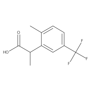 2-[2-Methyl-5-(trifluoromethyl)phenyl]propanoic acid结构式