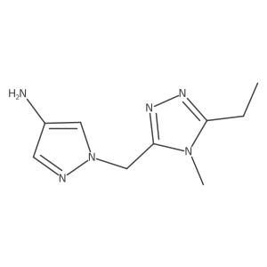 1-[(5-ethyl-4-methyl-4H-1,2,4-triazol-3-yl)methyl]-1H-pyrazol-4-amine Structure