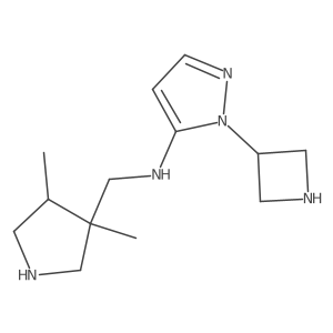 1-(azetidin-3-yl)-N-[(3,4-dimethylpyrrolidin-3-yl)methyl]-1H-pyrazol-5-amine Structure