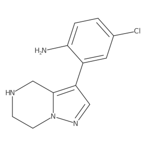 4-chloro-2-{4H,5H,6H,7H-pyrazolo[1,5-a]pyrazin-3-yl}aniline结构式