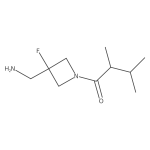 1-[3-(Aminomethyl)-3-fluoroazetidin-1-yl]-2,3-dimethylbutan-1-one结构式
