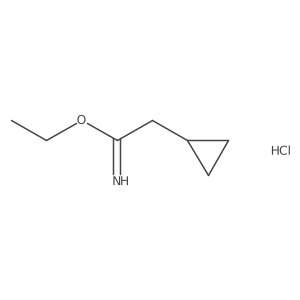 Ethyl 2-cyclopropylethanimidate hydrochloride Structure