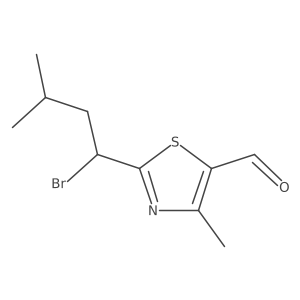 2-(1-Bromo-3-methylbutyl)-4-methyl-1,3-thiazole-5-carbaldehyde Structure