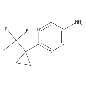 2-(1-(Trifluoromethyl)cyclopropyl)pyrimidin-5-amine Structure