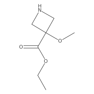 Ethyl 3-methoxyazetidine-3-carboxylate结构式