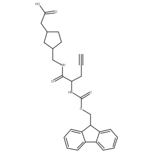 2-(3-{[2-({[(9H-fluoren-9-yl)methoxy]carbonyl}amino)pent-4-ynamido]methyl}cyclopentyl)acetic acid Structure