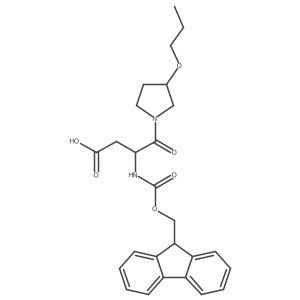 3-({[(9H-fluoren-9-yl)methoxy]carbonyl}amino)-4-oxo-4-(3-propoxypyrrolidin-1-yl)butanoic acid结构式